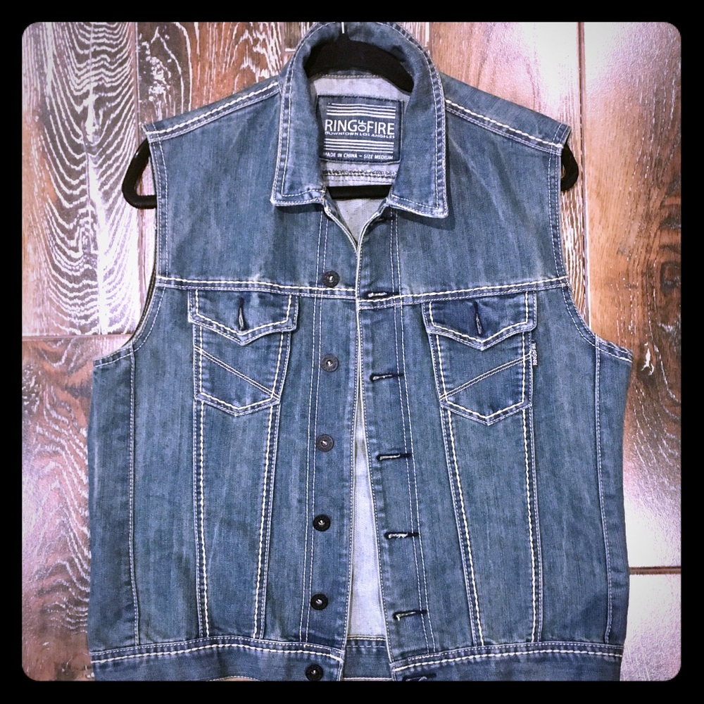 Ring Of Fire LA Denim Vest